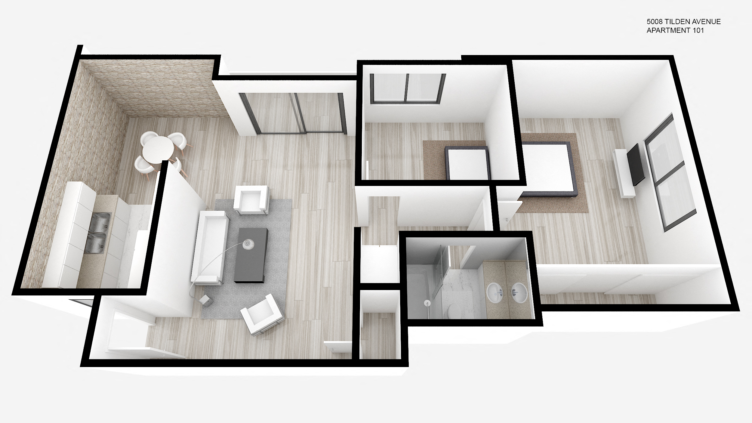 Floor plan for 1 bed, 1 bath, 825 sqft